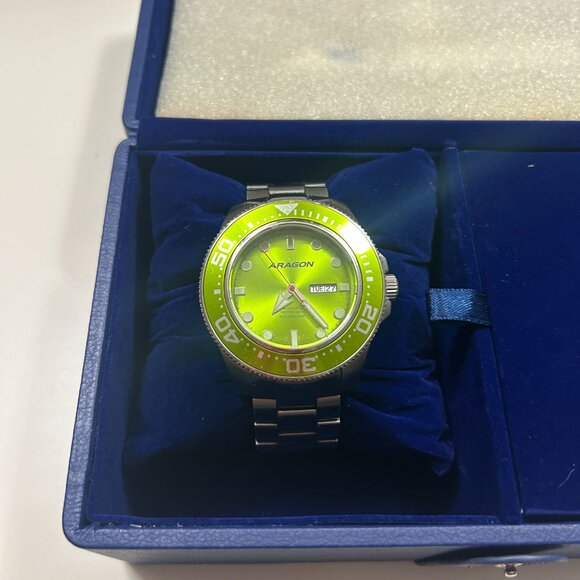 ***MENS ARAGON DIVEMASTER AUTOMATIC 45MM BRACELET WATCH*** - Picture 6 of 11